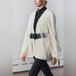STRUCTURED FRINGE JACKET ZW COLLECTION